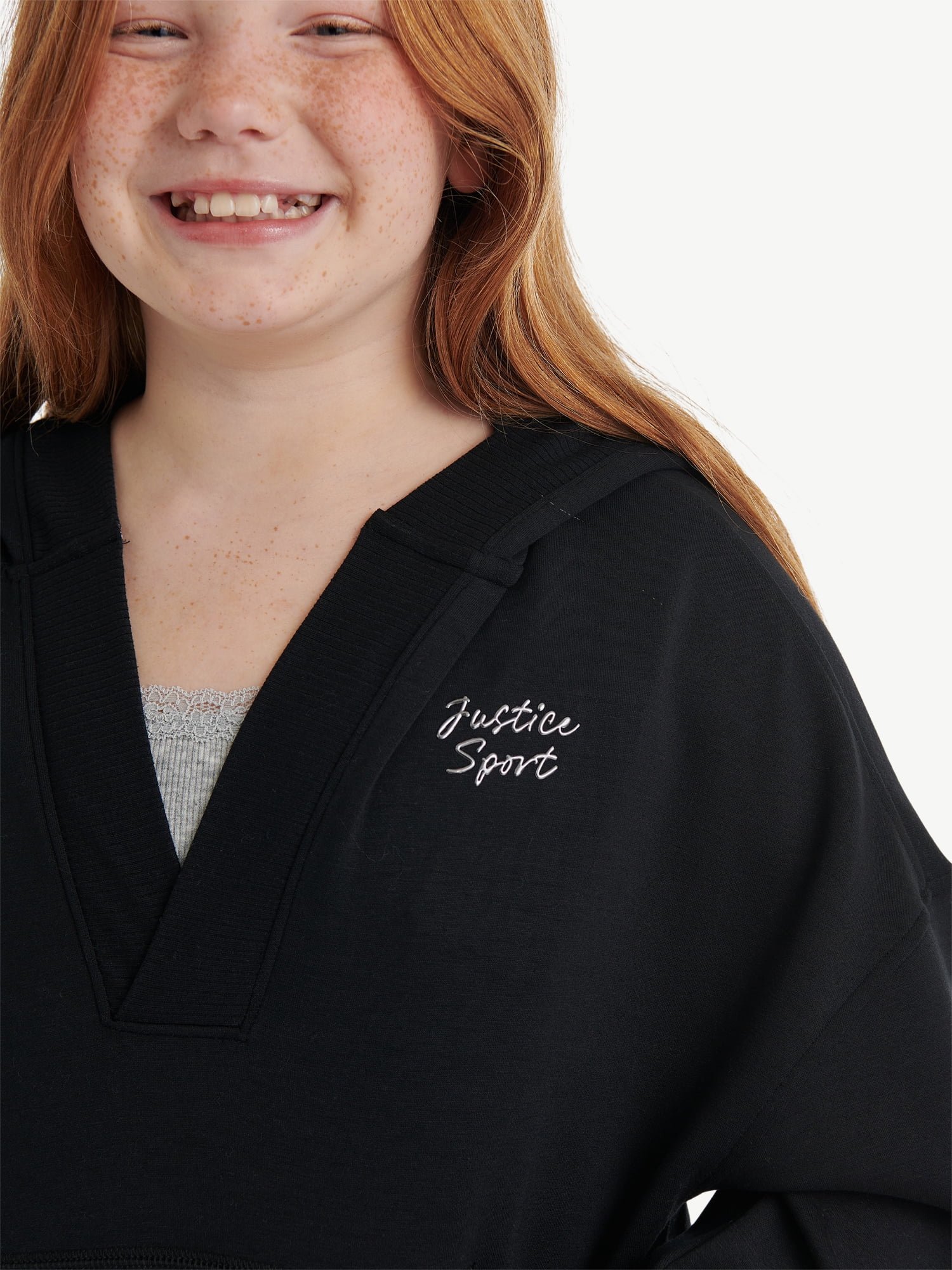 Justice Girls Rib Detail Hoodie, Sizes XS - XLP