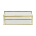 thumbnail image 3 of Lume Glass & Metal Frame Storage Box - Gold, 3 of 7