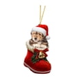 thumbnail image 3 of Colgante colgante de animal,Adorno colgante de Navidad para perro Decoración de Navidad,Artesanía de adorno de árbol de Navidad de cachorro acrílico,Lindo colgante de animal colgante, 3 of 8