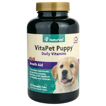 UPC: 0797801030205 | NaturVet VitaPet Puppy Vitamins & Minerals (60 chewable tablets)