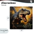 thumbnail image 4 of Stupell Industries Bohemian Angry Dinosaur Roaring Canvas Art, 17 x 17, by Creative Studio, 4 of 8