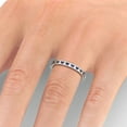 thumbnail image 4 of 0.50 Ct Round Cut Genuine Diamond Blue Sapphire Stunning Eternity Band for Wedding 14K White Gold Size 8.5, 4 of 7