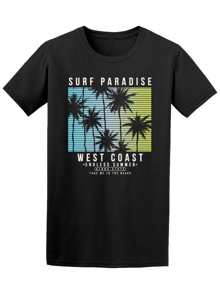 PARADISE SHORES Mens T Shirt Hawaiian Surf Outdoor Beach Graphic Relax Tee NEW 