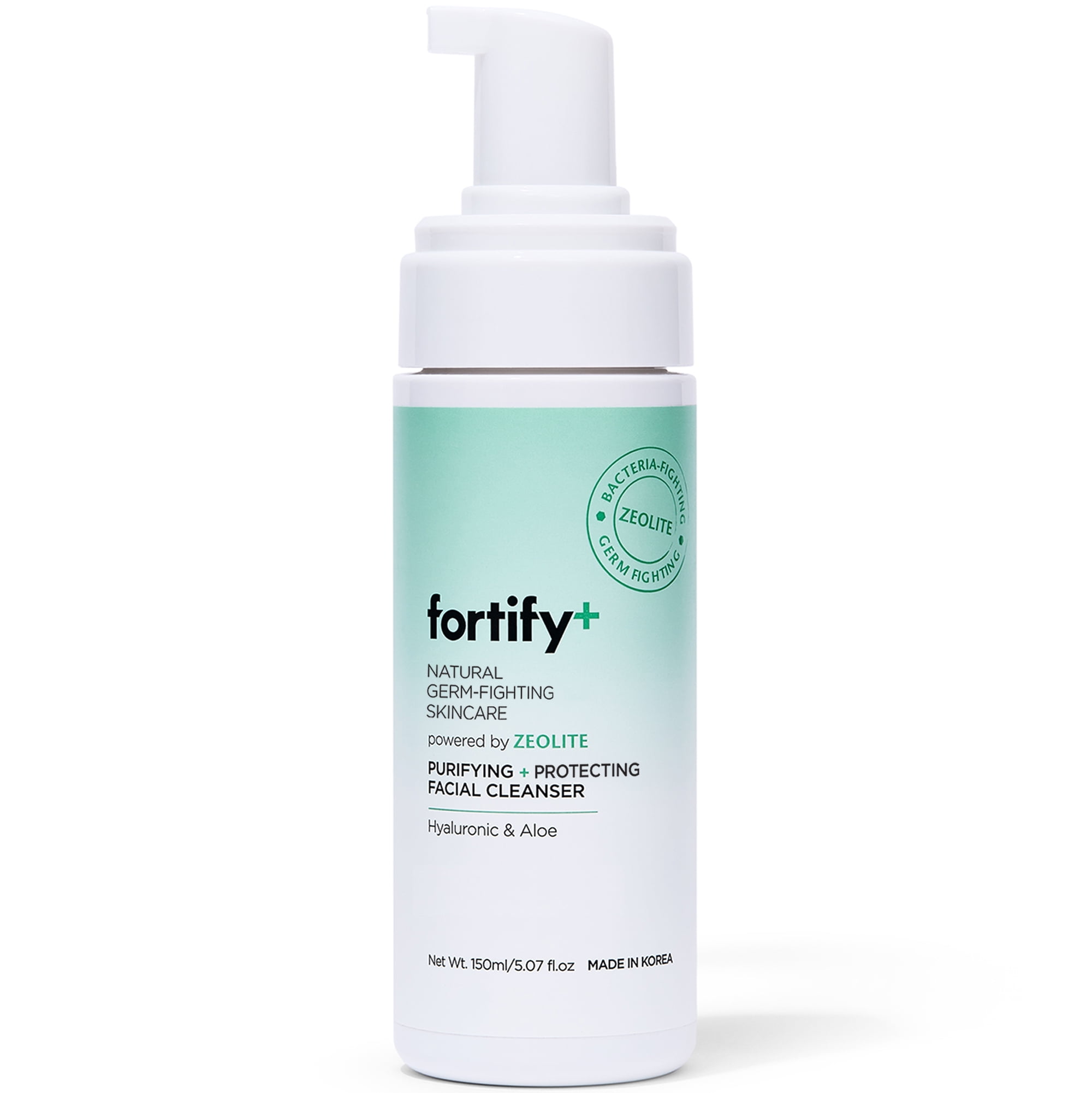 Fortify + Natural Germ-Fighting Skincare - Foaming Facial Cleanser W/ Hyaluronic Acid & Aloe - Purifying + Protecting - 5.07 FL OZ