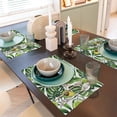 thumbnail image 6 of Placemats Set Of 4 / 6, Watercolor Green Tropical Placemats For Dining Table Indoor/Outdoors Heat Resistant Washable Placemats 18" X 12", 6 of 8