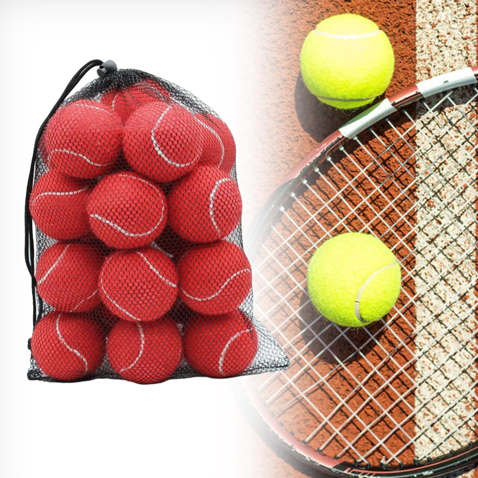 funtasica 20 Pieces Tennis Balls Wear Resistant Resilience 2.52" Dia, Elastic Balls Training Balls for Playing with Dogs Racquet Sports Orange