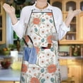 thumbnail image 6 of Pioneer Flower Floral Print Pattern Cotton Linen Apron with Pockets, Waterproof Adjustable, 33x27 Inch for Kitchen, Gardening, BBQ, Salon, 6 of 6