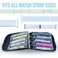 thumbnail image 4 of Skywin Watch Band Holder for Apple Watch Bands - An Apple Watch Band Case Organizer with a 50 Band Capacity and Zippered Compartment Sleeves (Laurel Green), 4 of 6
