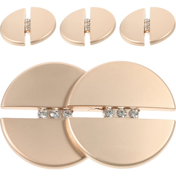 5 Pcs Metal Diamond Buttons Button for Suits Round Buttons Sewing Suit Buttons Rhinestone Button Men and Women