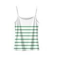 thumbnail image 6 of ZQGJB Summer Sleeveless Spaghetti Strap Tank Tops for Women Dressy Casual Striped Color Block Print Camisole Vest Loose Fit Tunic Blouse Green XXL, 6 of 6
