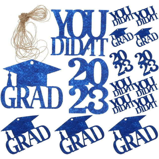 18 etiquetas decorativas para fiesta de graduación "You Did It", etiquetas de regalo para graduación 2023