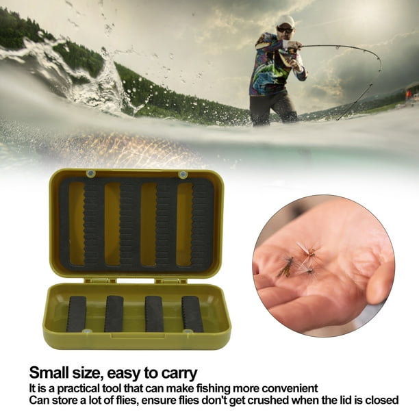 Green Large Size Multipurpose Fly Fishing Lure Box with Magnetic Buckle  Portable Double Sided Fly Fishing Box Outdoors 