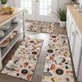 thumbnail image 2 of Brown Mushroom Line Light Pattern Kitchen Rugs Sets Of 3,Kitchen Runner Rugs Non Skid Washable,Decorative Kitchen Floor Mats for Kitchen,Sink,Laundry,17"x30"+ 17"x47" + 17"x59", 2 of 6