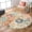 01-cream/Multi, variant on Moroccan check round area rug, washable, non-slip, soft and retro ultra-thin round carpet, suitable for bedrooms, entrances, kitchens, laundry rooms, bathrooms