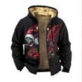 thumbnail image 1 of Men's Autumn/winter Christmas Printed Double Inner Zipper Double Pocket Thick Jacket, 1 of 2