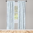 thumbnail image 2 of Ambesonne Polka Dots Curtains, Aquatic Style Rounds Art, Pair of 28"x95", White Dark Blue, 2 of 4