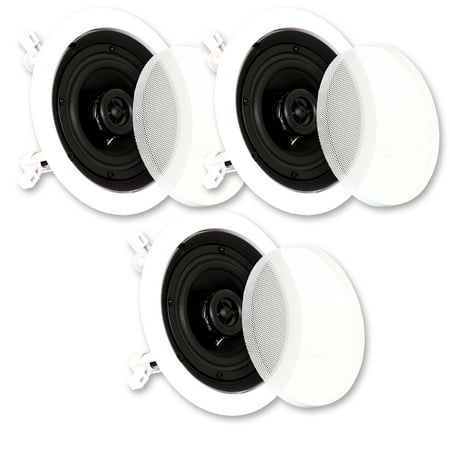 Theater Solutions CS4C In Ceiling Speakers Surround Sound Home Theater 3 Speaker (Best Three Speaker Home Theater Systems)