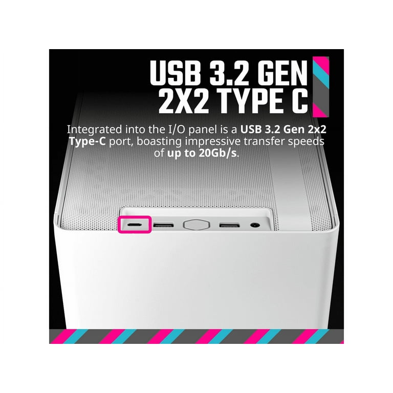 Cooler Master NR200P V2 White Mini-ITX 18L PC Case, Top Cooler Master NR200P V2 White Mini-ITX 18L PC Case, Top