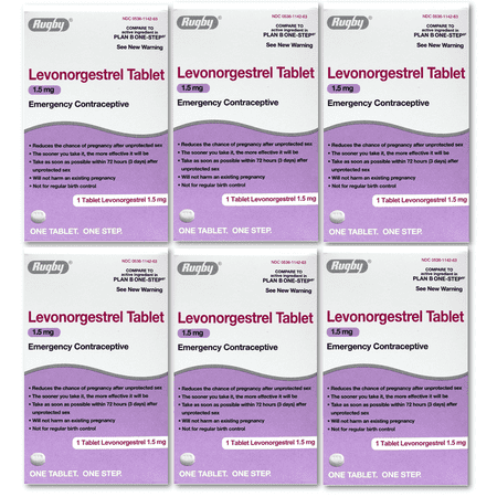 Emergency Contraceptive Pill | Compare to Plan B One-Step | 1.5MG ONE TABLET | 6PK