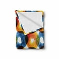 thumbnail image 2 of Modern Soft Flannel Fleece Throw Blanket, Watercolor Drawing of Circular Bold Ring Shapes Vibrant Flow Macro Display, Cozy Plush for Indoor and Outdoor Use, 50" x 60", Orange Blue, by Ambesonne, 2 of 6