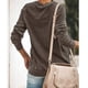 thumbnail image 5 of Women Casual Blouse, Round Collar Tops Skin Friendly For Female For Office For Club ANGGREK No, 5 of 6