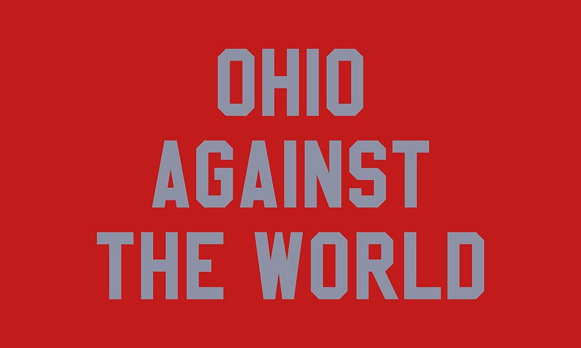 Dutern Double Sided Ohio Against The World Flag Banner 3x5Feet Garden house Flag banner Wall Decor Red Flag Banner 3 Ply with Brass Grommets 3x5 Feet