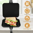 thumbnail image 3 of Sandwich Maker  Non-stick Grilled Sandwich Panini Maker Pan  Aluminum Flip Pan with Handle, 3 of 10