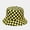 Yellow, variant on 2022 Fashion Houndstooth Plaid Bucket Hats for Women Men Cotton Fisherman Sun Protection Summer Hats Hip Hop Street Cap Gift