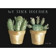 thumbnail image 2 of Jacobs, Cindy 14x11 White Modern Wood Framed Museum Art Print Titled - We Stick Together Cactus, 2 of 4