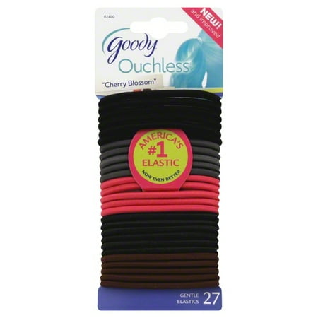 Goody Ouchless No Metal Gentle Ponytailers Cherry Blossom Colors 27 count