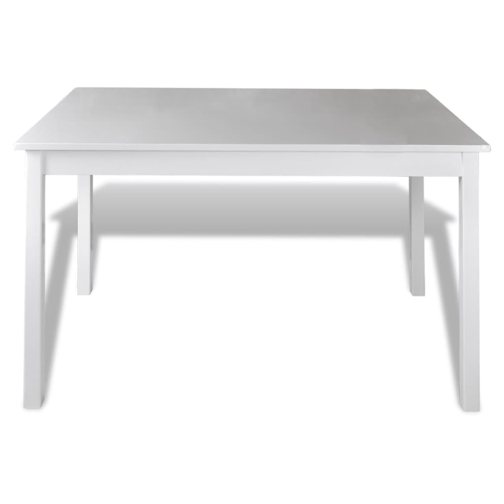 Kepooman Kitchen Wood Rectangle Dining Table Set with 4 High Back Chairs, Set of 5, White Kepooman Kitchen Wood Rectangle Dining Table Set with 4 High Back Chairs, Set of 5, White