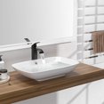 thumbnail image 4 of Mezclador monomando de latón para baño, control de agua fría y caliente, elegante grifo de lavabo negro mate, 4 of 6