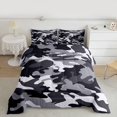thumbnail image 2 of Homewish Black Grey Camo Full Size Comforter Sets 3-Piece for Boys Girls,Abstract Camouflage Bedding Comforter Set,Geometric Theme Lightweight Bedding Sets,Lightweight Room Decor,Reversible, 2 of 8