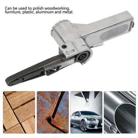 

Tebru Pneumatic Belt Sander Belt Sander 10mm Belt Pneumatic Belt Sander Sanding Grinding Polishing Machine for Woodworking Furniture