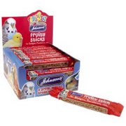Johnson's Fruity Stick Budgie Parakeet Bird Health Case of 28