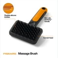thumbnail image 2 of Fiskars Pet Massage Brush, Gentle Silicone Bristles for Deshedding, 2 of 10
