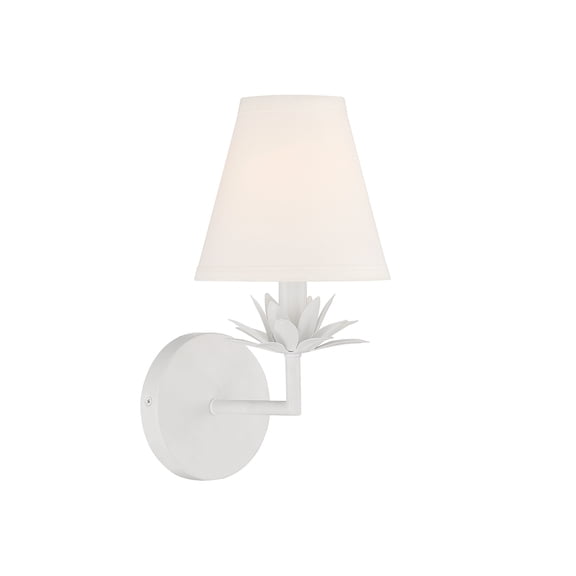 Trade Winds Rosalie 1-Light Wall Sconce in White