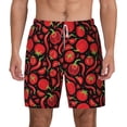 thumbnail image 2 of Goofa Tomatoes And Chili Printed Men's Swim Trunks Board Shorts Quick Dry Mens Swimming Trunks with Compression Liner,Breathable Fit Hawaii Beach Shorts-XX-Large, 2 of 9