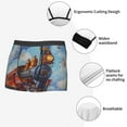 thumbnail image 3 of Yiaed Cartoon Train Hot Air Balloon Print Men's Soft Cotton Boxer Shorts Breathable Boxers Underwear Moisture-Wicking Underwear Stretch Boxer Briefs for Man-Large, 3 of 5