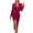 Pink, variant on IROINNID Long Sleeve Dress for Women and Winter V Neck Star Printed Slimming Long Sleeve Slit Fold Buttocks Velvet Dress,Pink