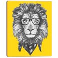 thumbnail image 2 of Lion with Glasses and Scarf - Animal Canvas Art Print, 2 of 3