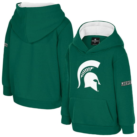 Toddler Colosseum Green Michigan State Spartans Big Logo Volume Fleece Pullover Hoodie