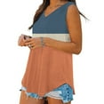 thumbnail image 6 of aidice Women's Cotton Tank Tops Sleeveless V Neck Tops Loose Comfy Summer Casual Daily Tanks Color Blocked, 6 of 7