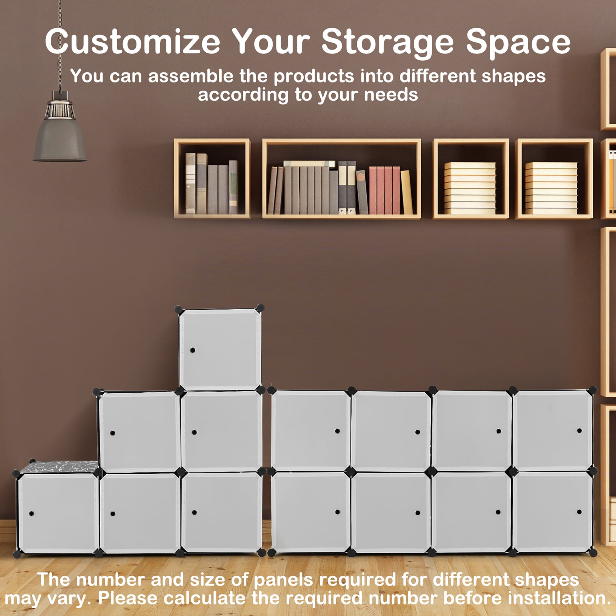 Free Shipping! Costway 16-Cube Portable Closet Wardrobe