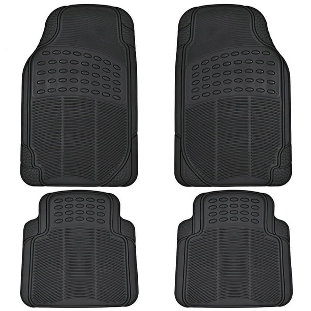 BDK All Weather Rubber Floor Mats for Car SUV & Truck - 4 Pieces Set ...