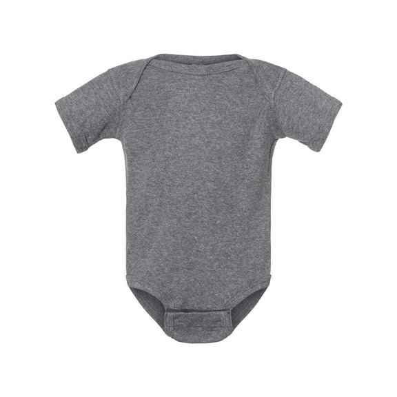Rabbit Skins - Infant Baby Rib Bodysuit - 4400 - Granite Heather - Size: 18M