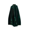 thumbnail image 3 of Halloween Velvet Hooded Cloak, Medieval Wizard Robe,Halloween Costume Adult Stand Collar Cape with retro gold trim and hooded cloak for Halloween performance Party outfit,1 PC Green, 3 of 3