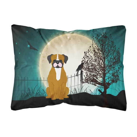 Halloween Scary Flashy Fawn Boxer Canvas Fabric Decorative Pillow