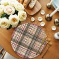 thumbnail image 2 of Buffalo Plaid Round 13 Inch Placemats Set of 6, Modern Farmhouse Colorful Checkered HeatResistant Non Slip Place Mats for Dining Table, Wipeable Braided Kitchen Table Mats for Housewarming, 2 of 9