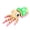 A, variant on Back-to-School 3D Printed Articulated Squid Fidget Toy, Multicolor Flexible Desk Decor for Adults & Teens, Stress Relief Gadget with Movable Joints, 4.33" x 1.38" A